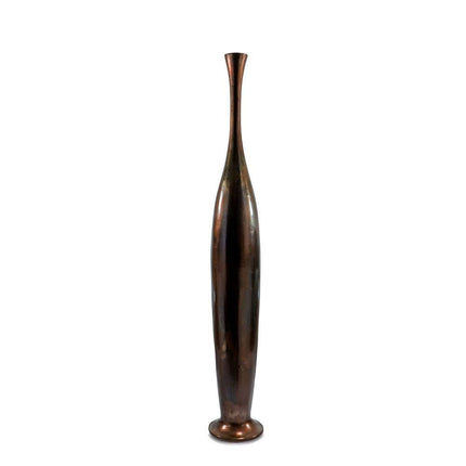 41" Burnished Brown Aluminum Floor Vase HomeRoots