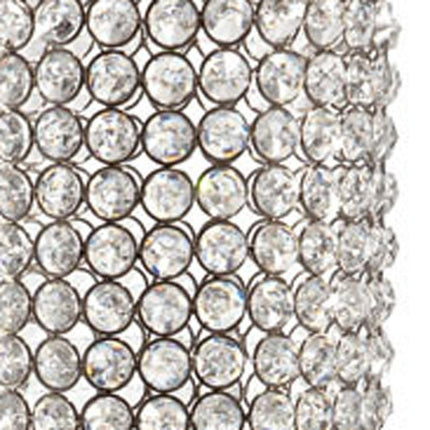 21" Clear And Silver Faux Crystal And Metal Table Vase HomeRoots