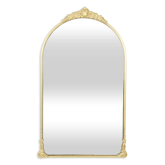 34" Gold Metal Arch Accent Mirror