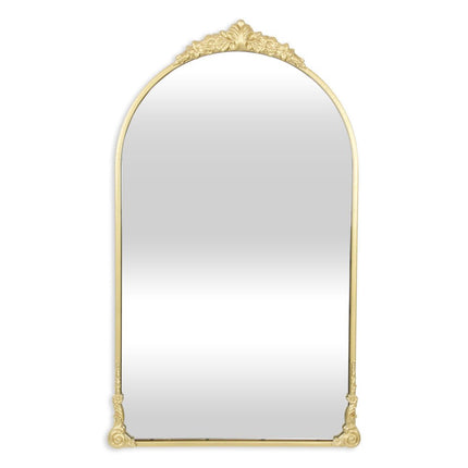 34" Gold Metal Arch Accent Mirror