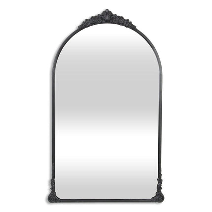 34" Black Metal Arch Accent Mirror HomeRoots