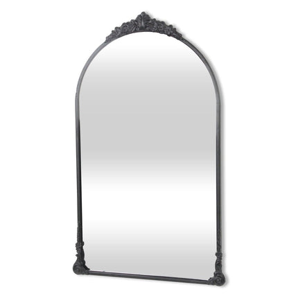 34" Black Metal Arch Accent Mirror HomeRoots
