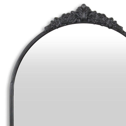 34" Black Metal Arch Accent Mirror HomeRoots
