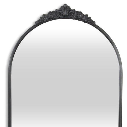 34" Black Metal Arch Accent Mirror HomeRoots