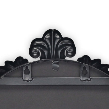 65" Black Metal Arch Full Length Hanging Mirror