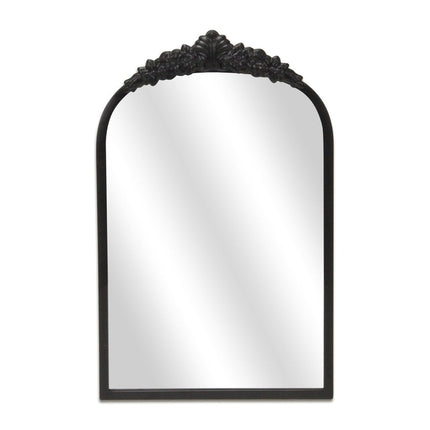 16" Black Metal Arch Accent Mirror HomeRoots