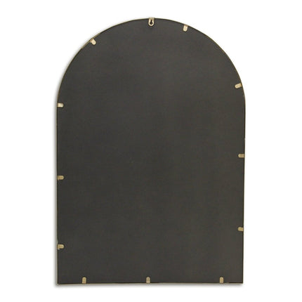 34" Gold Metal Beaded Arch Accent Mirror HomeRoots