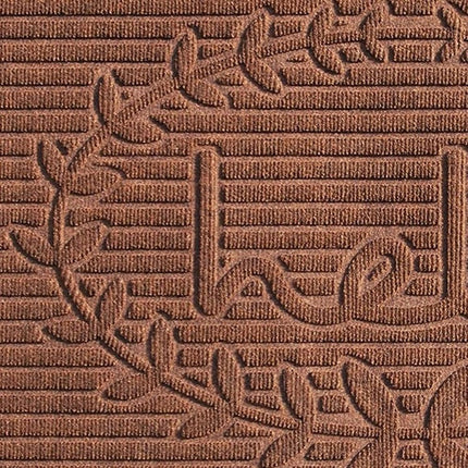 24" X 36" Brown Striped Hello Outdoor Polypropylene Door Mat HomeRoots