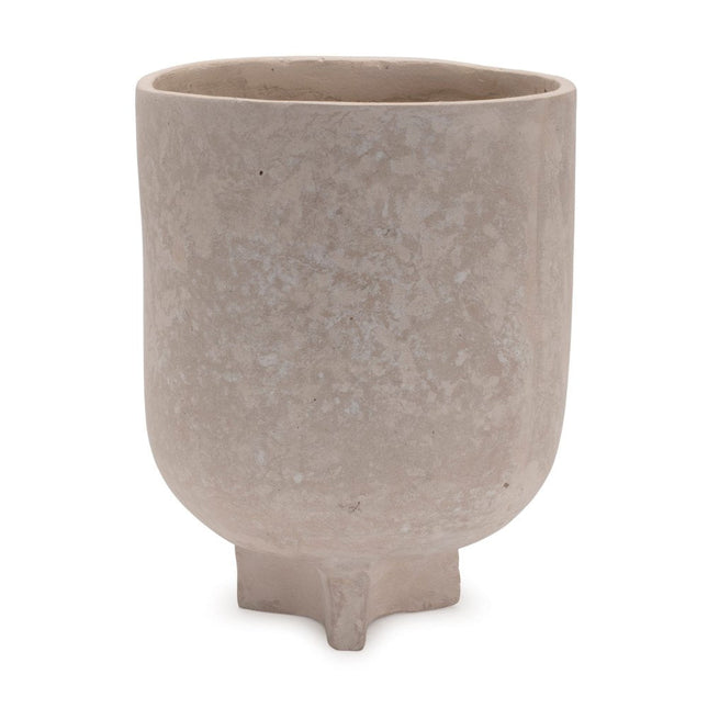 7" Beige Recycled Paper Urn Table Vase HomeRoots