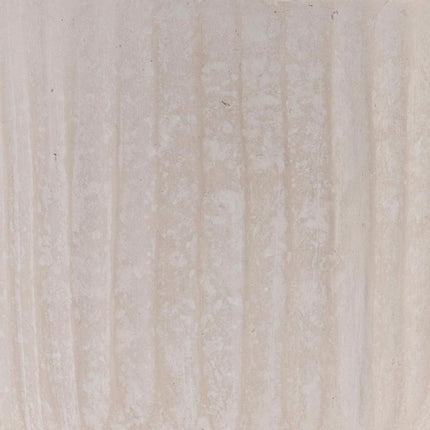 8" Beige Recycled Paper Textured Lines Urn Table Vase HomeRoots