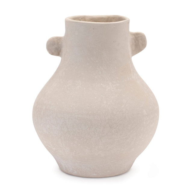 10" Beige Recycled Paper Round Urn HomeRoots