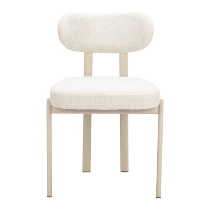 Set of Four Gray and Taupe Upholstery Open Back Dining Side Chairs