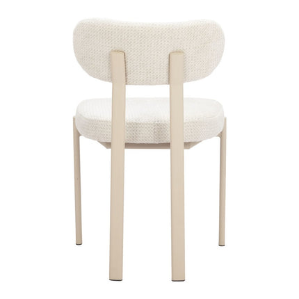 Set of Four Gray and Taupe Upholstery Open Back Dining Side Chairs