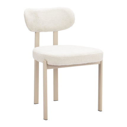 Set of Four Gray and Taupe Upholstery Open Back Dining Side Chairs