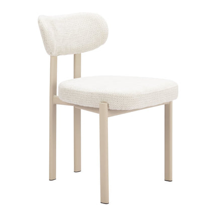 Set of Four Gray and Taupe Upholstery Open Back Dining Side Chairs