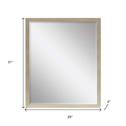 31" Silver Wood Accent Mirror HomeRoots