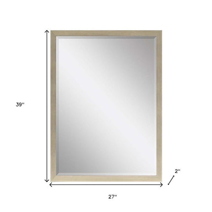 39" Silver Solid Wood Framed Accent Mirror HomeRoots