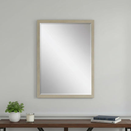 39" Silver Solid Wood Framed Accent Mirror HomeRoots