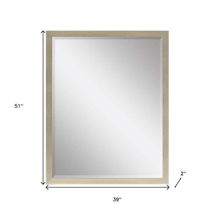 51" Silver Wood Accent Mirror HomeRoots