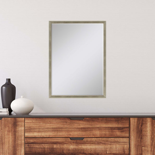 38" Silver Wood Accent Mirror HomeRoots
