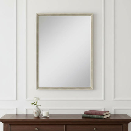 38" Silver Wood Accent Mirror HomeRoots