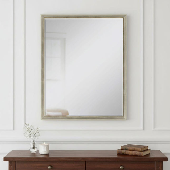 42" Silver Wood Accent Mirror HomeRoots