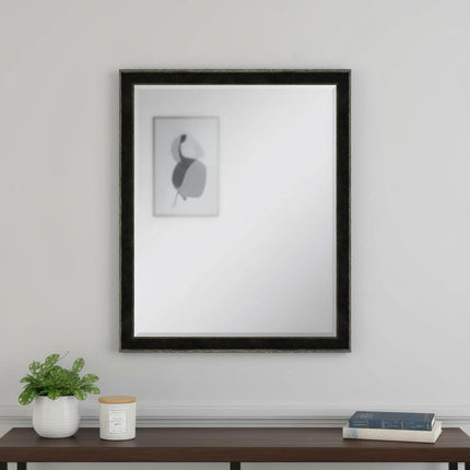 32" Dark Brown Wood Accent Mirror HomeRoots
