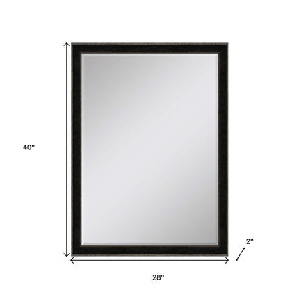 40" Dark Brown Solid Wood Framed Accent Mirror HomeRoots