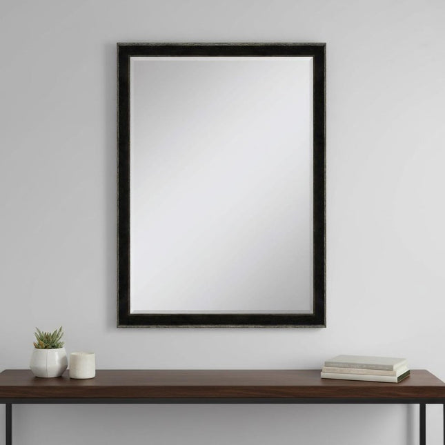 40" Dark Brown Solid Wood Framed Accent Mirror HomeRoots