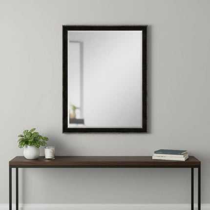 44" Dark Brown Wood Accent Mirror HomeRoots