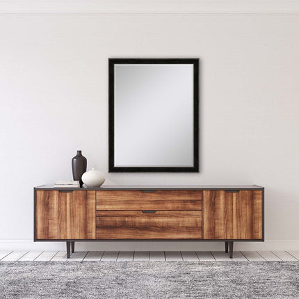 52" Dark Brown Wood Accent Mirror HomeRoots