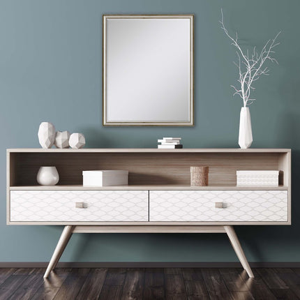 30" Silver Wood Accent Mirror HomeRoots
