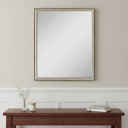 30" Silver Wood Accent Mirror HomeRoots