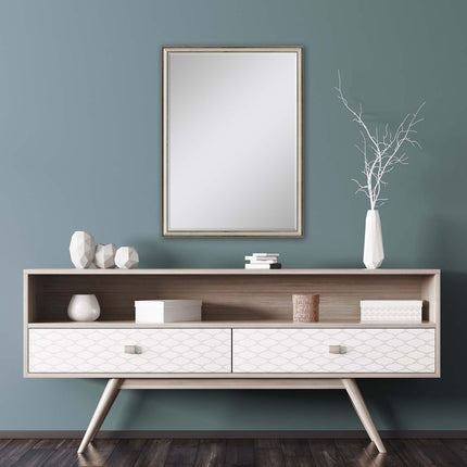 38" Silver Wood Accent Mirror HomeRoots