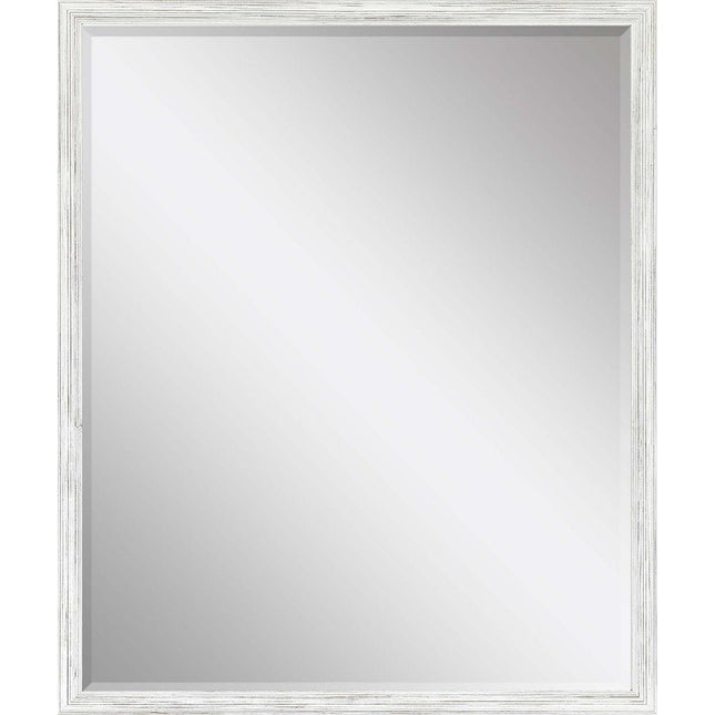 31" White Wood Accent Mirror HomeRoots