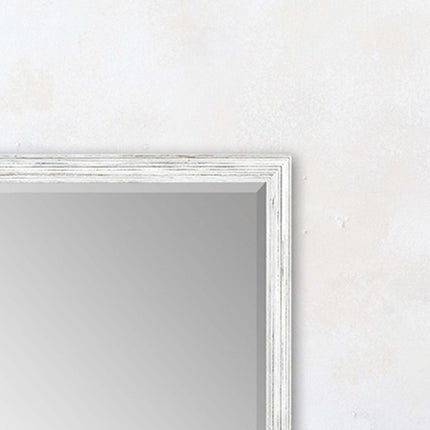 31" White Wood Accent Mirror HomeRoots