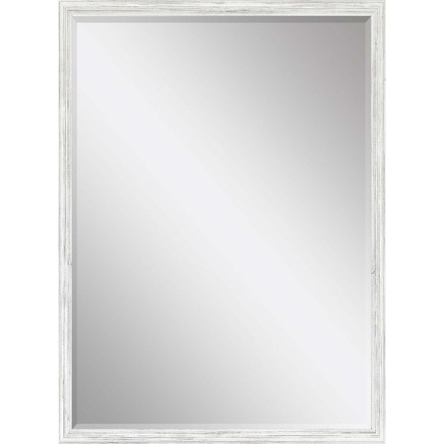 39" White Wood Accent Mirror HomeRoots