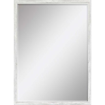 39" White Wood Accent Mirror HomeRoots
