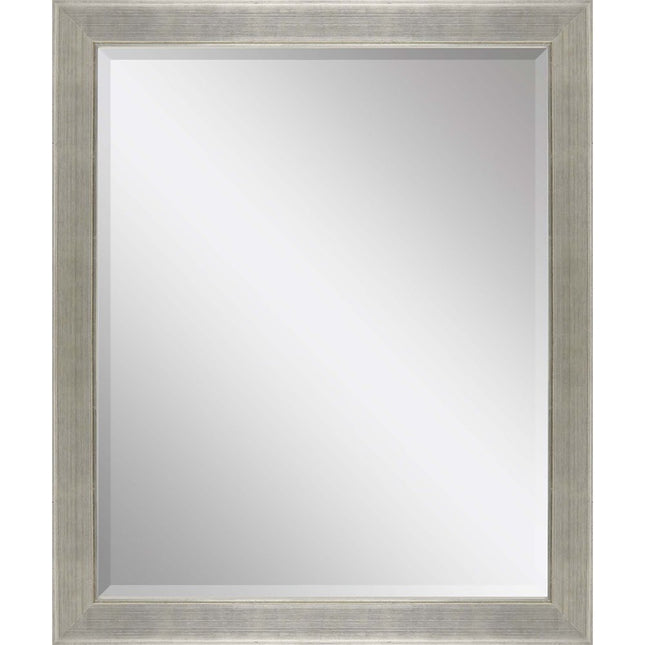 33" Silver Solid Wood Framed Accent Mirror HomeRoots