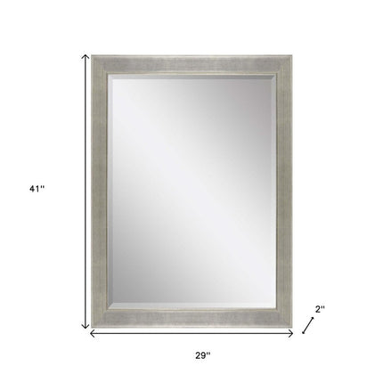 41" Silver Solid Wood Framed Accent Mirror HomeRoots