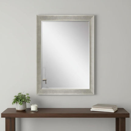 41" Silver Solid Wood Framed Accent Mirror HomeRoots