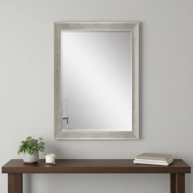 41" Silver Solid Wood Framed Accent Mirror HomeRoots
