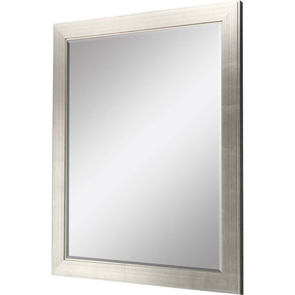 45" Silver Solid Wood Framed Accent Mirror HomeRoots