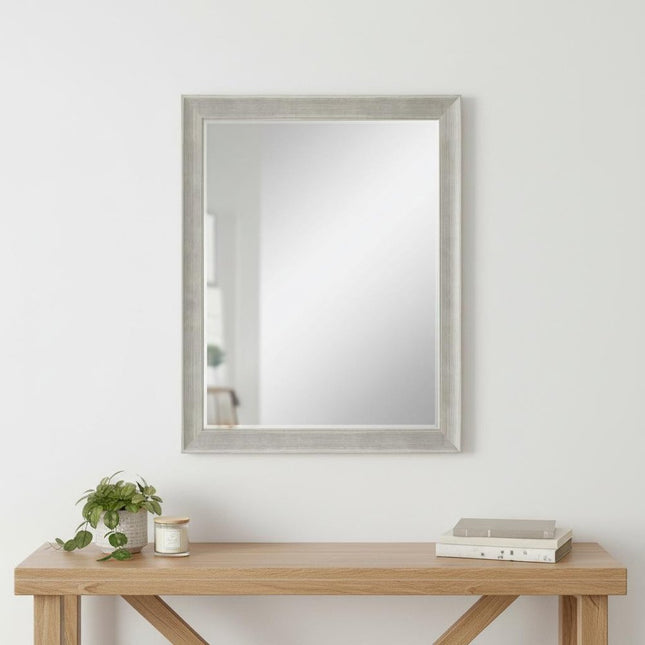53" Silver Solid Wood Framed Accent Mirror HomeRoots
