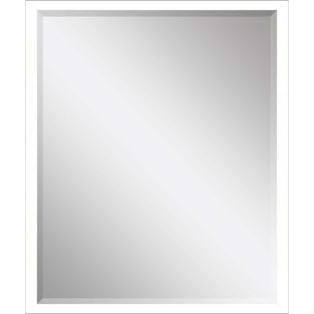 30" White Solid Wood Framed Accent Mirror HomeRoots