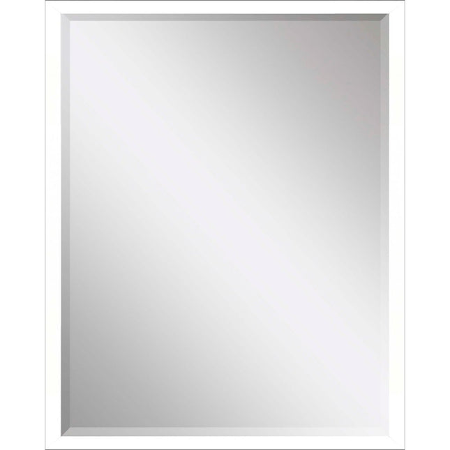 38" White Solid Wood Framed Accent Mirror HomeRoots