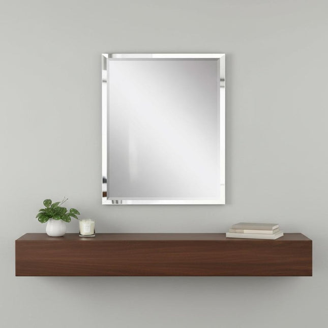 42" White Solid Wood Framed Accent Mirror HomeRoots