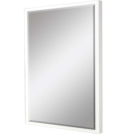50" White Solid Wood Framed Accent Mirror HomeRoots