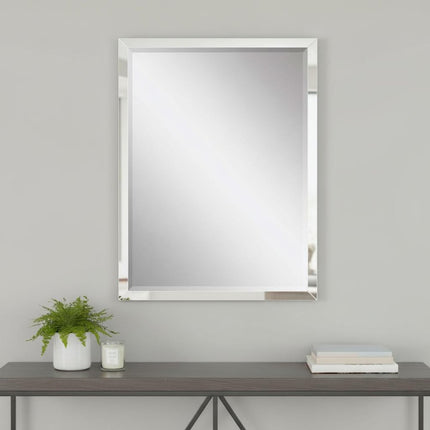 50" White Solid Wood Framed Accent Mirror HomeRoots