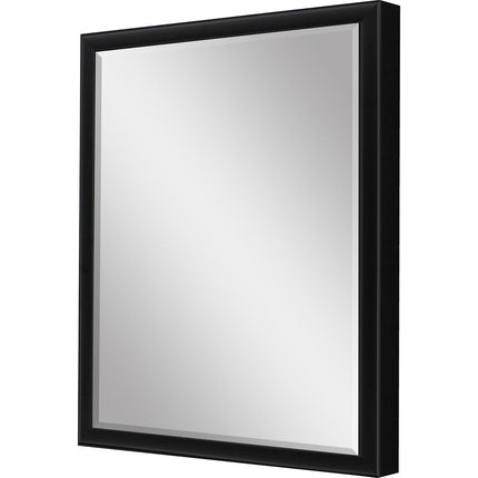 30" Black Solid Wood Framed Accent Mirror HomeRoots